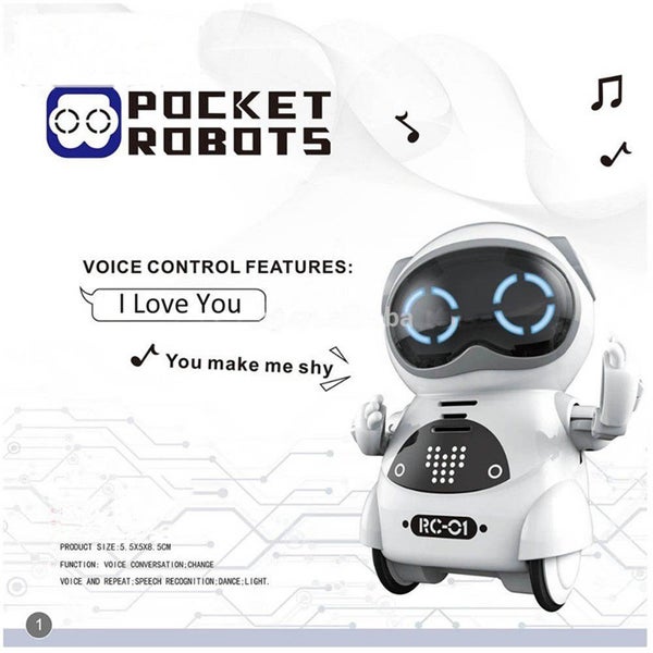 Educational Mini Pocket Robot for Kids with Interactive Dialogue Carousel 1