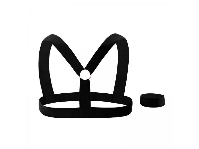 CLEVER-MENMODE Sexy Men's Body Chest Harness Bondage Halter Neck Men Lingerie Carousel 1