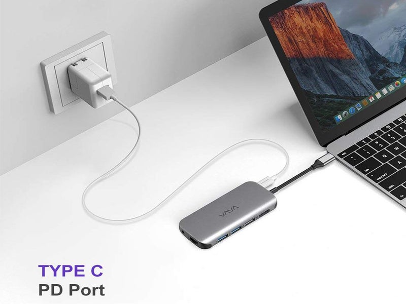 9 in 1 USB Type-C Hub Dock Adapter 4K HDMI Gigabit Ethernet SD Card Carousel 6