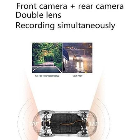 Dual Dash Cam 1920x1080P FHD Front and Rear Driving Recorder with G sensor Carousel 9