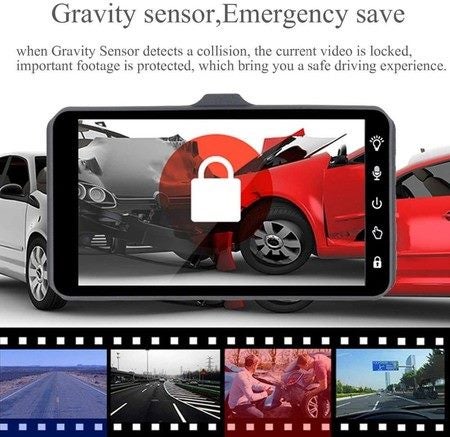 Dash Cam MASO Dual Lens Full HD 1080P 4 inch IPS Car DVR Camera Carousel 1
