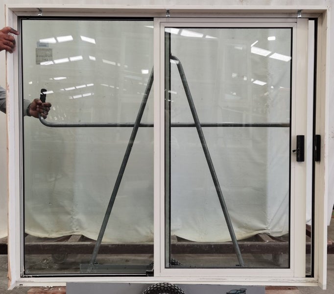 Cream Aluminium Double Glazed Single Sliding Window H1450 x W1650 DR9267 Carousel 2