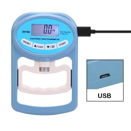 Grip Strength Tester Digital Dynamometer for Sport Home School Clinic Use :  BidBud