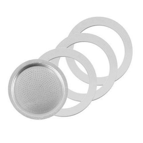 Pezzetti 6 Cup Gasket & Filter for Espresso Moka Pot Carousel 1