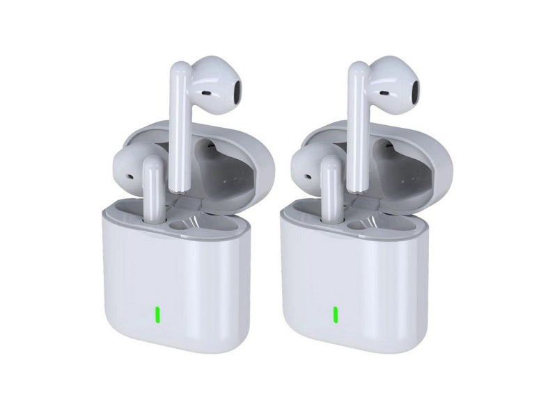 2X Wireless Bluetooth Headphones Sports Earbuds with Charging Case White Carousel 1