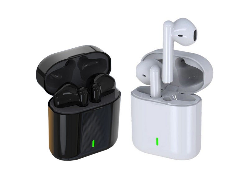 2X Wireless Bluetooth Headphones Sports Earbuds with Charging Case White Black Carousel 1