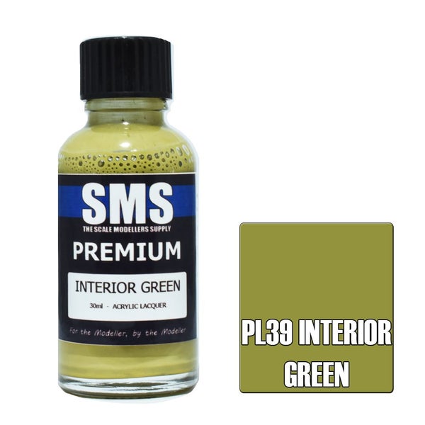 Air Brush paint 30ML PREMIUM INTERIOR GREEN ACRYLIC lacquer Carousel 1