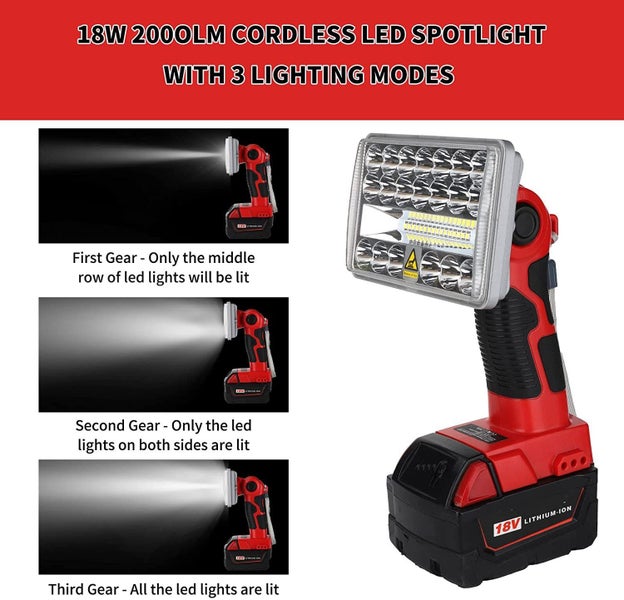 New LED Work Light fits Milwaukee M18 Battery Sale Sale Carousel 2