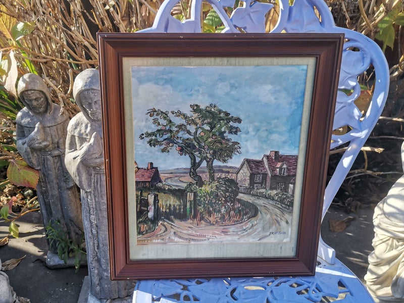 Vintage Artwork "Cottages near Tawney Common, Essex" by J.K. McBride Carousel 2