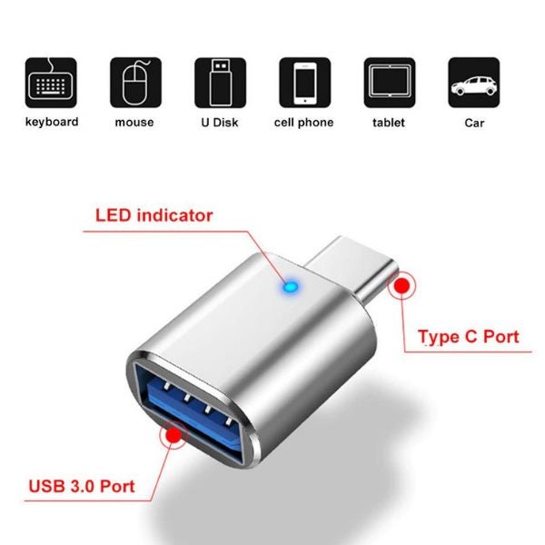 USB C to USB A OTG Adapter Black62863233485697114
