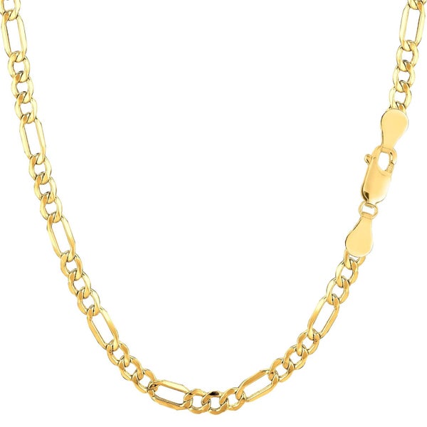 14K Yellow Gold Filled Figaro Chain Necklace, 3.2 mm Wide Carousel 1