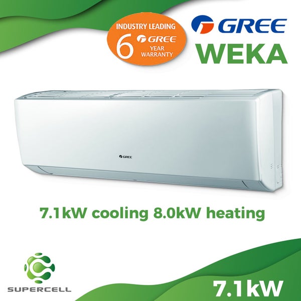Gree WEKA Heat Pump 7.1kW Cooling 8 kW Heating Carousel 1