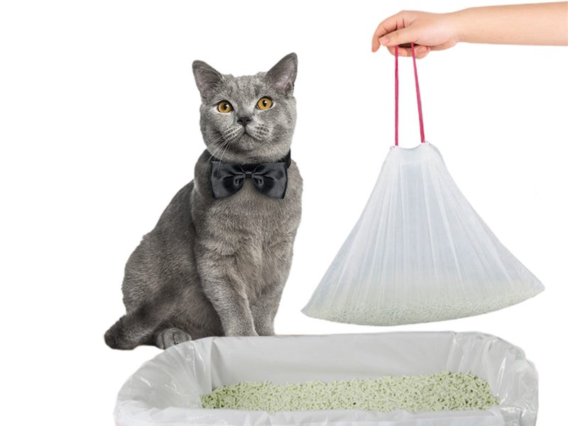 3 Rolls 67x40cm Drawstring Cat Litter Box Liners Cat Waste Litter Bags Carousel 1