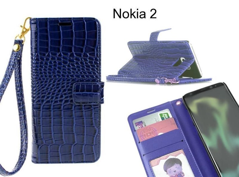 Nokia 2 case Croco wallet Leather case Carousel 1