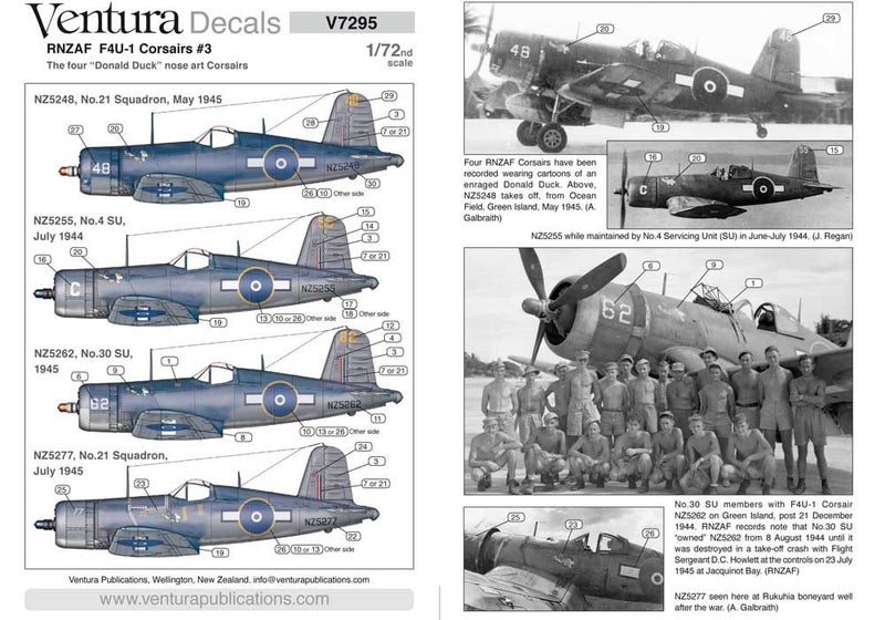 RNZAF F4U-1 Corsairs "The Four Donalds" (V7295) Carousel 2