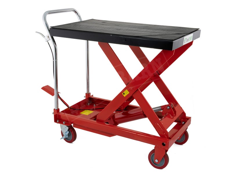 500kg Trolley Cart Scissor Lift Hydraulic Table, Commercial Workshop Tool Bench Carousel 1