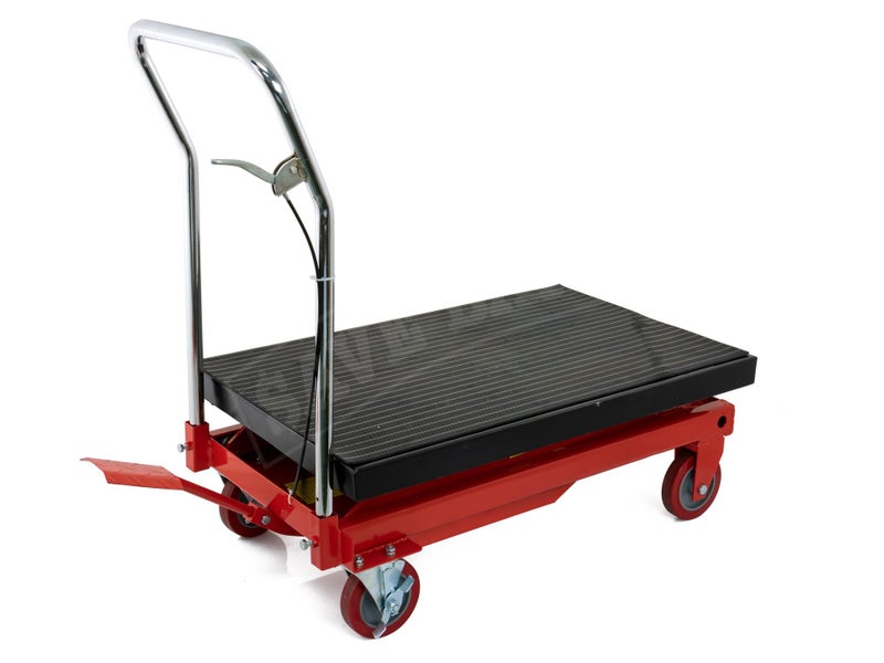 500kg Trolley Cart Scissor Lift Hydraulic Table, Commercial Workshop Tool Bench Carousel 2