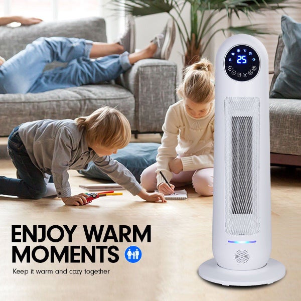 Pronti Electric Tower Heater 2200W Remote Control - White Carousel 2