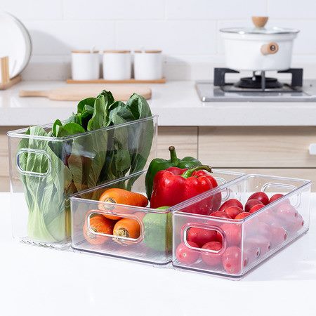 4PCS Food Storage Containers Organizer Refrigerator Storage Box Carousel 10