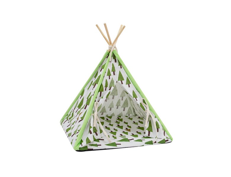 Pet House Pet Teepee - Green Carousel 1