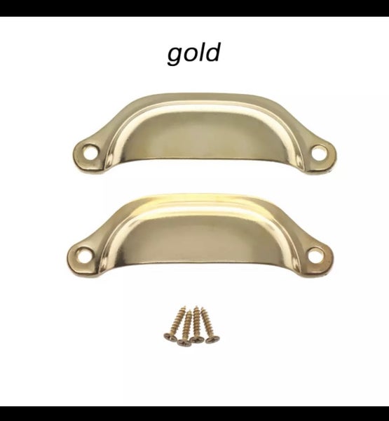 Gold (brass) Medicine Drawer handles Carousel 1