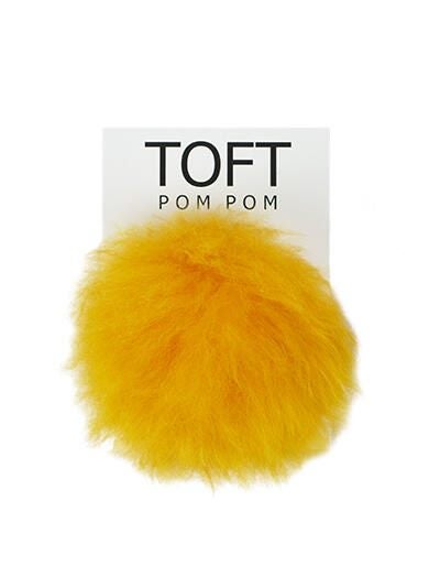 TOFT Interchangeable Coloured Alpaca Pom Poms Yellow Carousel 1