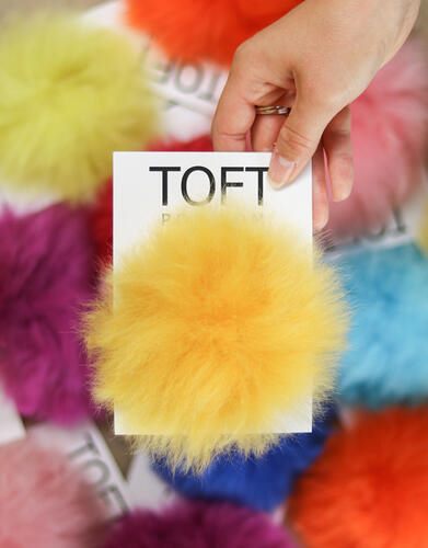 TOFT Interchangeable Coloured Alpaca Pom Poms Yellow Carousel 2