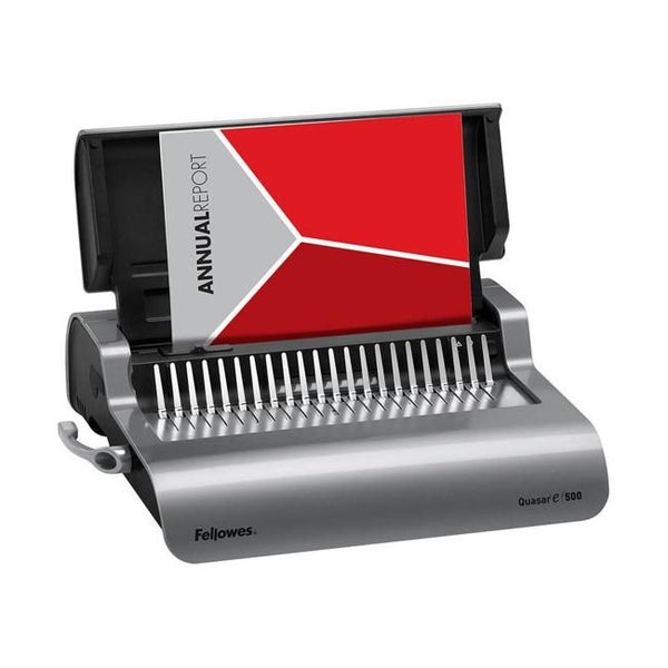 Fellowes Quasar-E 500 Plastic Comb Binding Machine Carousel 1
