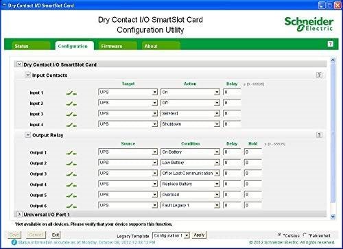 APC SCHNEIDER Dry Contact I/O SmartSlot Card Carousel 2