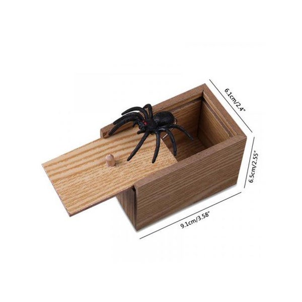Wooden Prank Fake Spider Scare Box Hidden in Case Trick Play Joke Gag Toy Gift Carousel 2