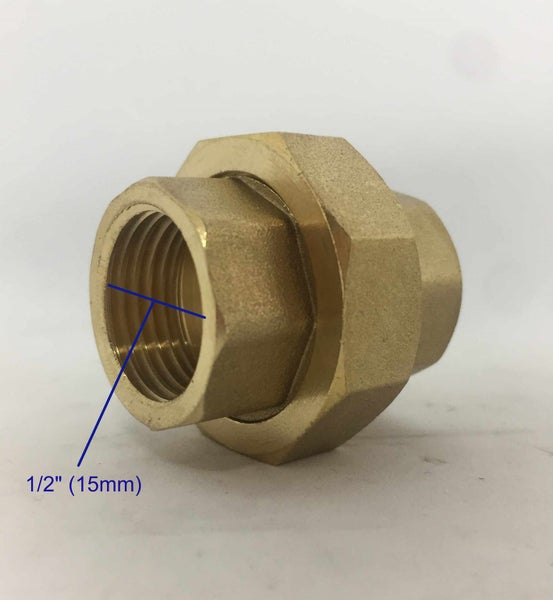 1/2"(15mm) Female Brass Barrel Union (Price Match Guarantee) Carousel 2