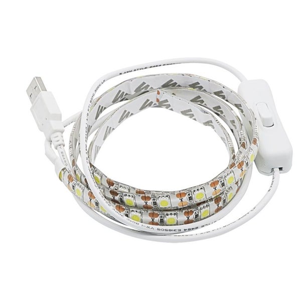 LED DC 5V USB LED Strip SMD 5050 1M 60 LEDs TV Background Lighting with Switch Carousel 3