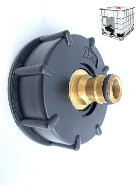 IBC Tank Adapter with Brass Fitting / Garden Water Tank Dispenser Fitting Carousel 1