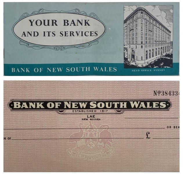 OLD BANKING MEMORABILIA: Bank of New South Wales, Est 1817 1900+1959 Carousel 1