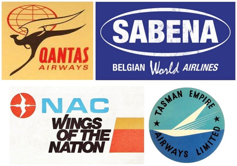 AVIATION MEMORABILIA: TEAL / NAC / Air NZ / Qantas / Sabena / India 1958 - 1970s Carousel 1