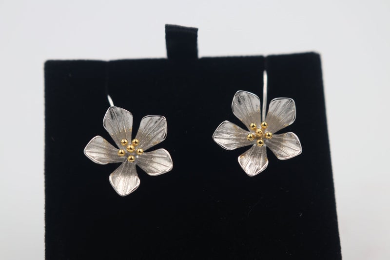 Stg Silver Earrings New zealand Alpine Gentian Carousel 1