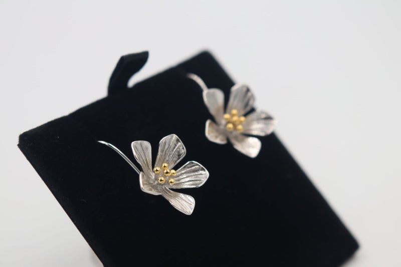 Stg Silver Earrings New zealand Alpine Gentian Carousel 2