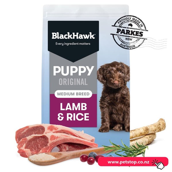Black Hawk Original Medium Breed Puppy - Lamb & Rice 20kg Carousel 1