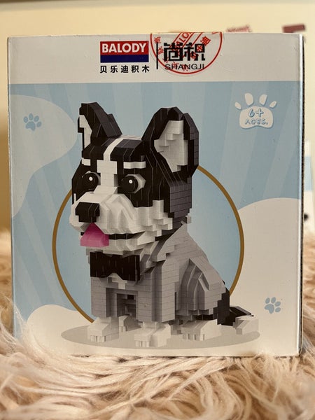 Cute Pet Dog "Siberian Husky" with Suit and Bow Tie from Balody Carousel 1