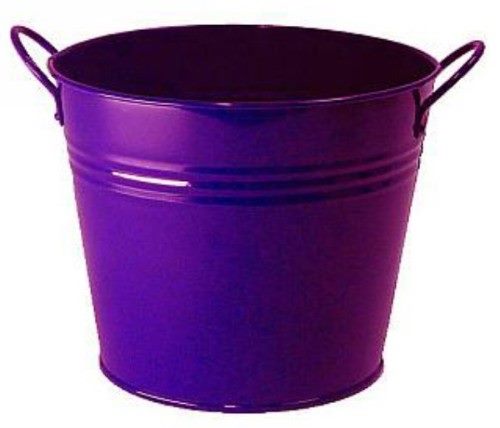Metal Bucket with 2 handles - Set of 6 (Violet) Carousel 1