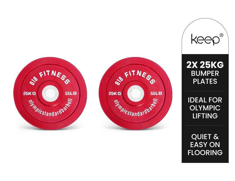 2 x 25kg Olympic Bumper Weight Plates Carousel 1