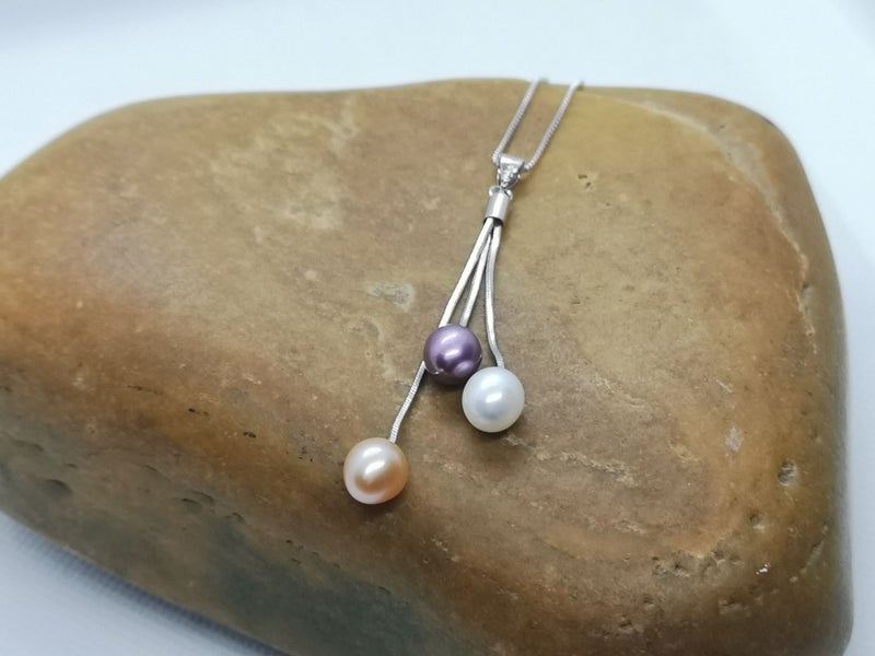 Multi colour genuine cultured pearls - 3options Carousel 1