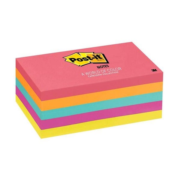 Post-it Notes 655-5PK 76x127mm Cape Town Pack of 5 Carousel 1
