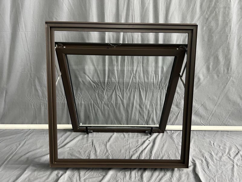 *NEW BROWN ALUMINIUM DOUBLE GLAZED WINDOW:800HX800W Carousel 2