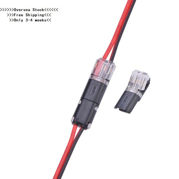 10pcs 2pin Pluggable Wire Connector Quick Splice Electrical Cable Crimp Terminal Carousel 1