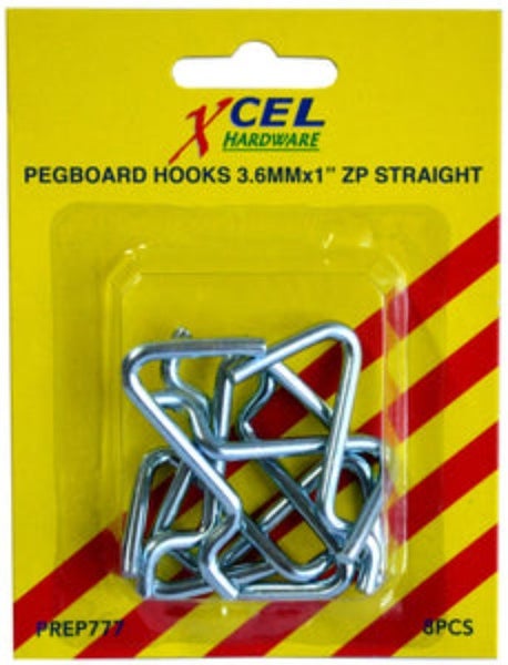 PEGBOARD HOOKS (8) 1/8 x 1"Straight Carousel 1