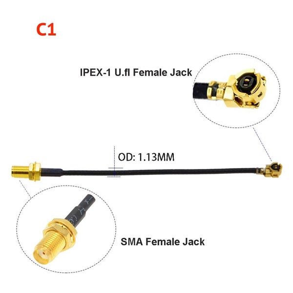 IPEX Cable SMA Female to uFL/u.FL/IPX/IPEX-1 IPEX 1 Male Plug WIFI Antenna 1.13 Carousel 2