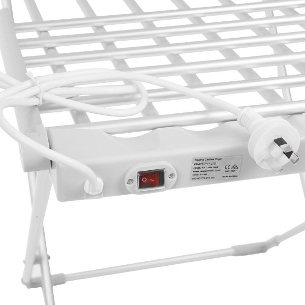 Electric Heated Towel Clothes Rack Dryer Warmer Airer Rail Free Standing Ladderr Carousel 5