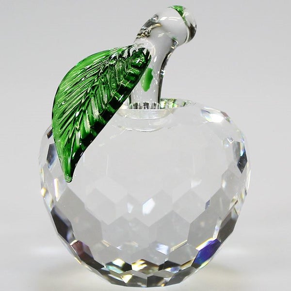 6cm Wide Cut Glass Apple - Clear630030813105941129