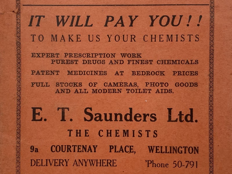 OLD PHOTO WALLET: from E.T. Saunders Ltd - The Chemists, Wellington 1960s Carousel 1
